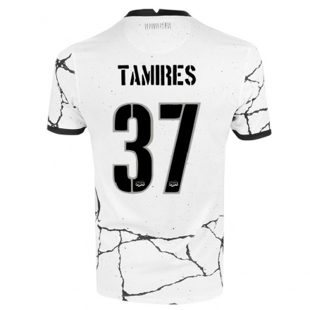 Enfant Football Maillot Tamires #37 Blanche Tenues Domicile 2021/22 T-Shirt