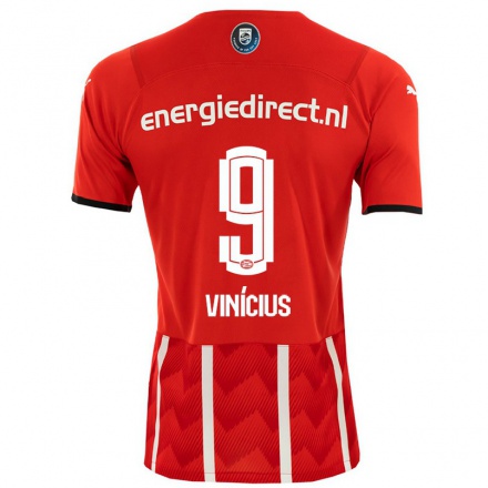Enfant Football Maillot Carlos Vinicius #9 Rouge Tenues Domicile 2021/22 T-Shirt
