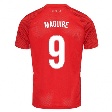 Enfant Football Maillot Anne Maguire #9 Rouge Tenues Domicile 2021/22 T-shirt