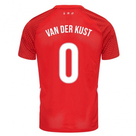 Enfant Football Maillot Djevencio Van Der Kust #0 Rouge Tenues Domicile 2021/22 T-shirt