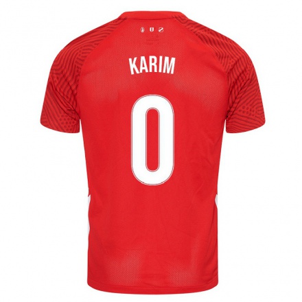 Enfant Football Maillot Safouane Karim #0 Rouge Tenues Domicile 2021/22 T-shirt
