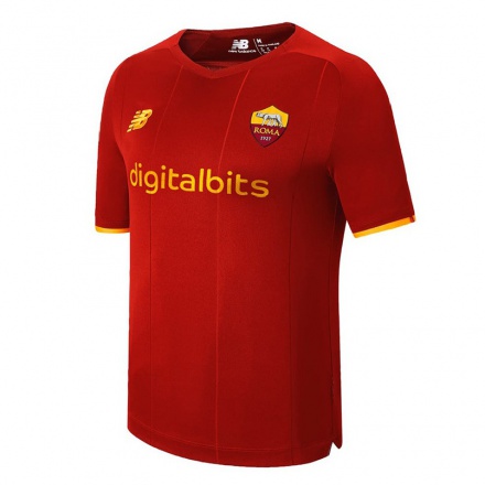 Enfant Football Maillot Lorenzo Pellegrini #7 Rouge Tenues Domicile 2021/22 T-shirt