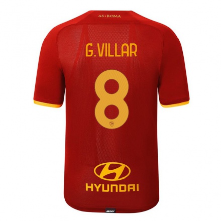 Enfant Football Maillot Gonzalo Villar #8 Rouge Tenues Domicile 2021/22 T-shirt