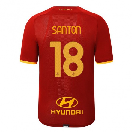 Enfant Football Maillot Davide Santon #18 Rouge Tenues Domicile 2021/22 T-shirt