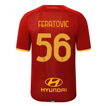 Enfant Football Maillot Amir Feratovic #56 Rouge Tenues Domicile 2021/22 T-shirt
