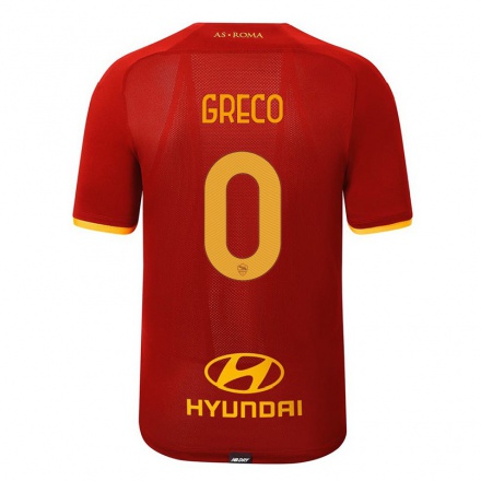 Enfant Football Maillot Stefano Greco #0 Rouge Tenues Domicile 2021/22 T-shirt