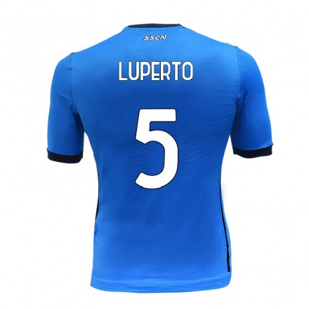 Enfant Football Maillot Sebastiano Luperto #5 Bleu Tenues Domicile 2021/22 T-shirt