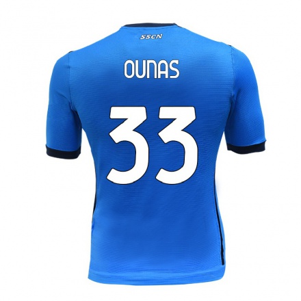 Enfant Football Maillot Adam Ounas #33 Bleu Tenues Domicile 2021/22 T-shirt