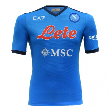 Enfant Football Maillot Andrea Pirone #0 Bleu Tenues Domicile 2021/22 T-shirt