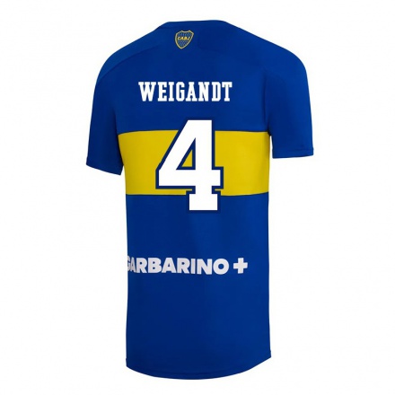 Enfant Football Maillot Marcelo Weigandt #4 Bleu Roi Tenues Domicile 2021/22 T-shirt