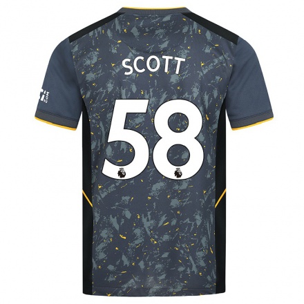 Enfant Football Maillot Jack Scott #58 Gris Tenues Extérieur 2021/22 T-Shirt