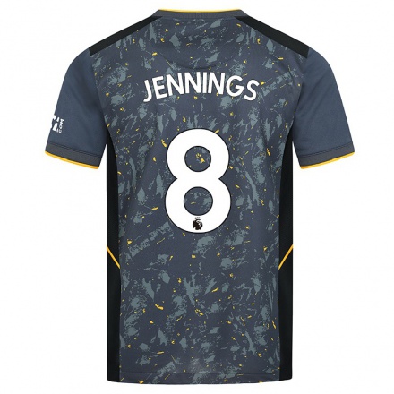 Enfant Football Maillot Shannie Jennings #8 Gris Tenues Extérieur 2021/22 T-Shirt