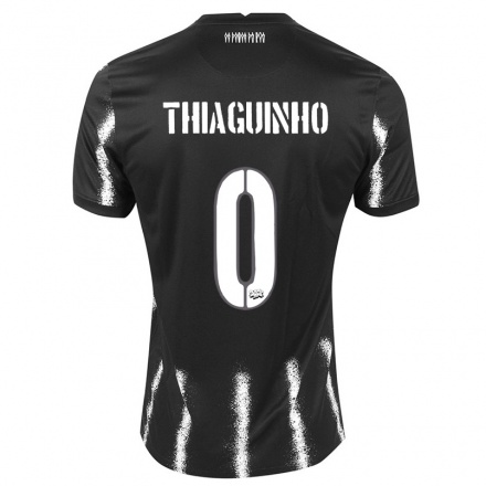 Enfant Football Maillot Thiaguinho #0 Le Noir Tenues Extérieur 2021/22 T-shirt