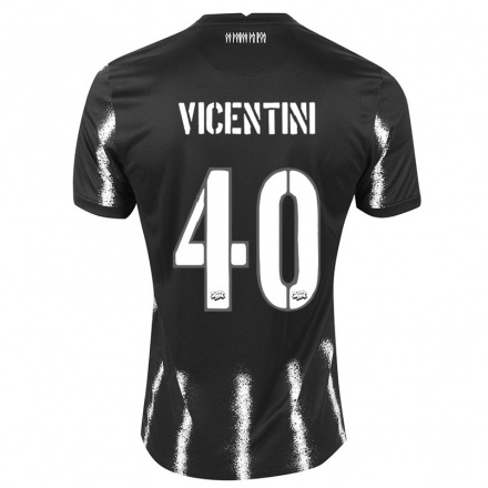 Enfant Football Maillot Guilherme Vicentini #40 Le Noir Tenues Extérieur 2021/22 T-shirt