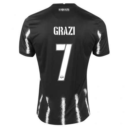 Enfant Football Maillot Grazi #7 Le Noir Tenues Extérieur 2021/22 T-Shirt