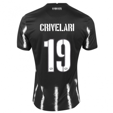 Enfant Football Maillot Giovanna Crivelari #19 Le Noir Tenues Extérieur 2021/22 T-shirt