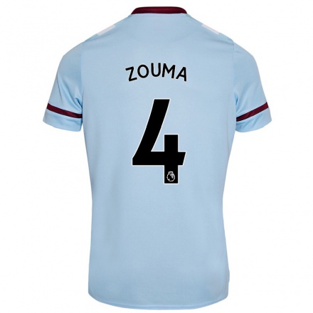 Enfant Football Maillot Kurt Zouma #4 Bleu Ciel Tenues Extérieur 2021/22 T-Shirt