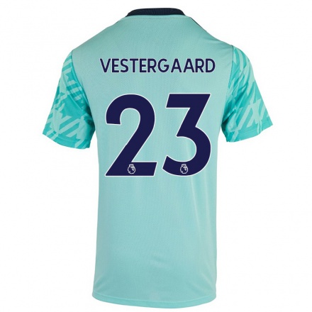 Enfant Football Maillot Jannik Vestergaard #23 Vert Clair Tenues Extérieur 2021/22 T-Shirt