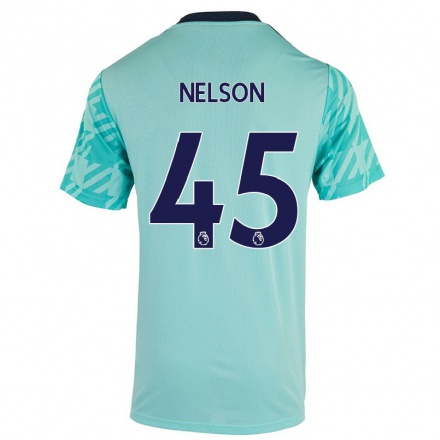 Enfant Football Maillot Benjamin Harvey Nelson #45 Vert Clair Tenues Extérieur 2021/22 T-Shirt