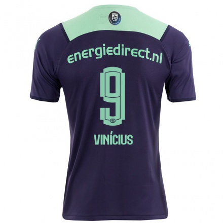 Enfant Football Maillot Carlos Vinicius #9 Violet Foncé Tenues Extérieur 2021/22 T-Shirt