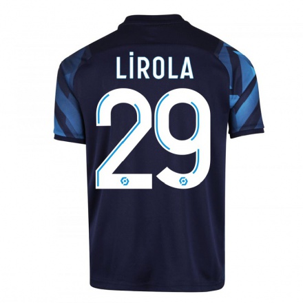 Enfant Football Maillot Pol Lirola #29 Bleu Foncé Tenues Extérieur 2021/22 T-shirt