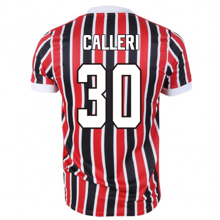 Enfant Football Maillot Jonathan Calleri #30 Rouge Noir Tenues Extérieur 2021/22 T-Shirt