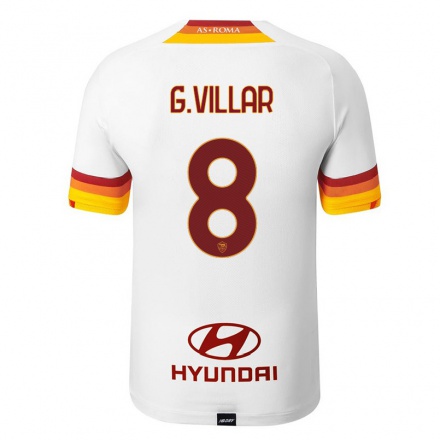 Enfant Football Maillot Gonzalo Villar #8 Blanc Tenues Extérieur 2021/22 T-shirt