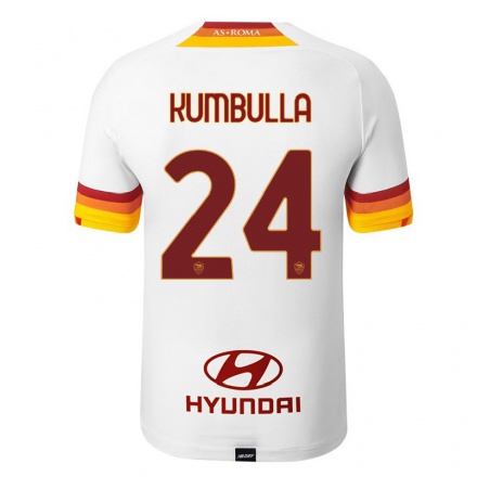 Enfant Football Maillot Marash Kumbulla #24 Blanc Tenues Extérieur 2021/22 T-shirt