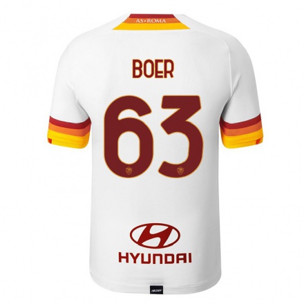 Enfant Football Maillot Pietro Boer #63 Blanc Tenues Extérieur 2021/22 T-shirt