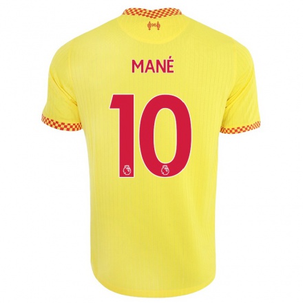 Enfant Football Maillot Sadio Mane #10 Jaune Tenues Third 2021/22 T-Shirt