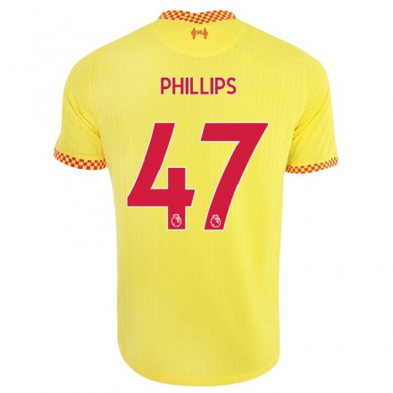 Enfant Football Maillot Nathaniel Phillips #47 Jaune Tenues Third 2021/22 T-shirt