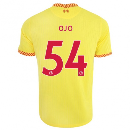 Enfant Football Maillot Sheyi Ojo #54 Jaune Tenues Third 2021/22 T-Shirt