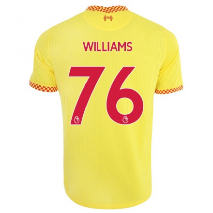 Enfant Football Maillot Neco Williams #76 Jaune Tenues Third 2021/22 T-Shirt