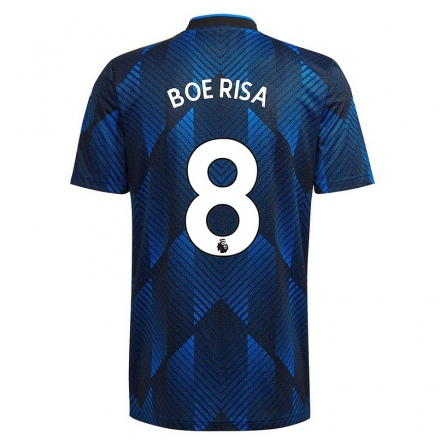 Enfant Football Maillot Vilde Boe Risa #8 Bleu Foncé Tenues Third 2021/22 T-Shirt