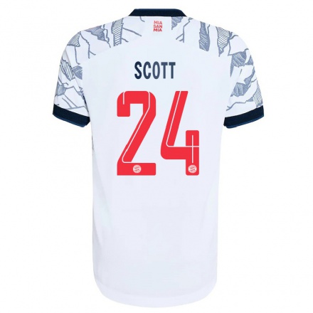 Enfant Football Maillot Christopher Scott #24 Gris Blanc Tenues Third 2021/22 T-Shirt