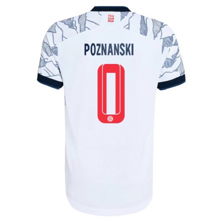 Enfant Football Maillot Louis Poznanski #0 Gris Blanc Tenues Third 2021/22 T-Shirt