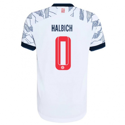 Enfant Football Maillot David Halbich #0 Gris Blanc Tenues Third 2021/22 T-Shirt