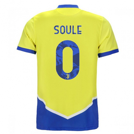 Enfant Football Maillot Matias Soule #0 Bleu Jaune Tenues Third 2021/22 T-Shirt
