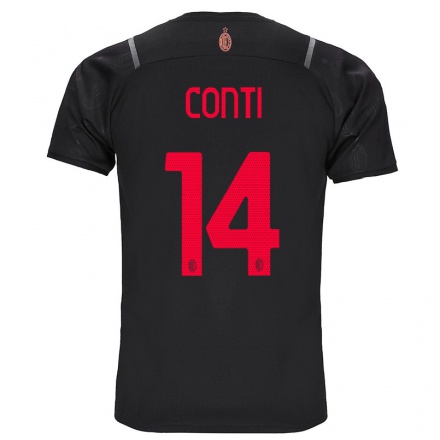 Enfant Football Maillot Andrea Conti #14 Noir Tenues Third 2021/22 T-Shirt