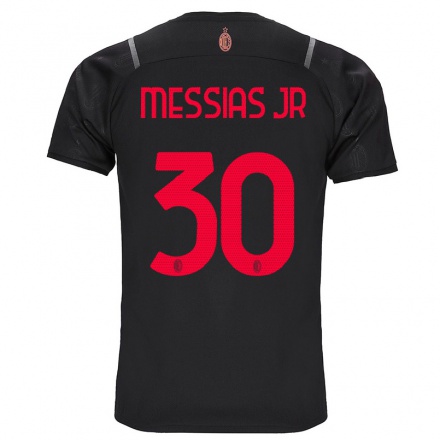 Enfant Football Maillot Junior Messias #30 Noir Tenues Third 2021/22 T-Shirt