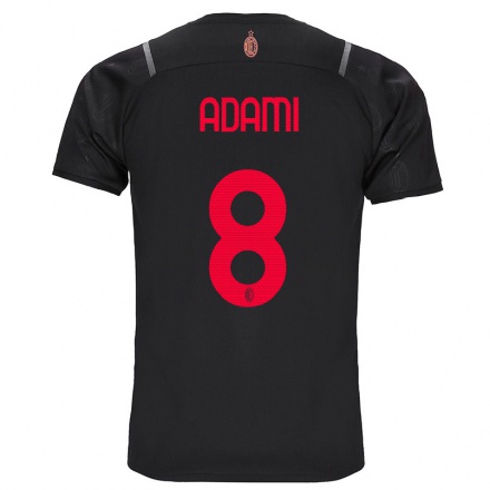 Enfant Football Maillot Greta Adami #8 Noir Tenues Third 2021/22 T-Shirt