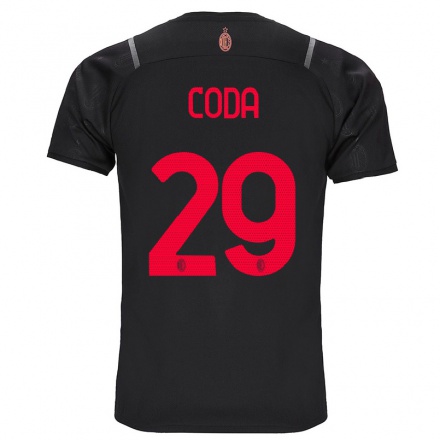 Enfant Football Maillot Anita Coda #29 Noir Tenues Third 2021/22 T-Shirt