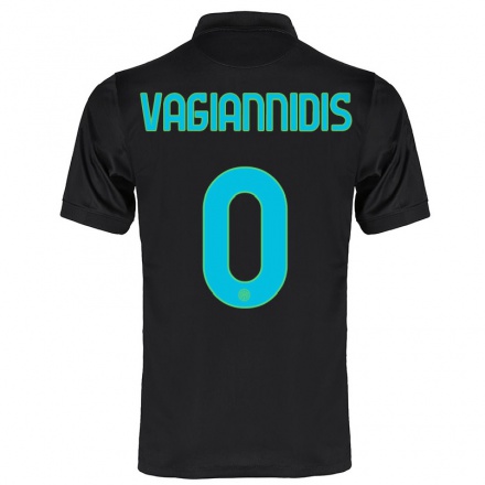 Enfant Football Maillot Georgios Vagiannidis #0 Noir Tenues Third 2021/22 T-shirt