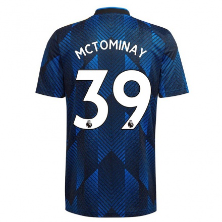 Enfant Football Maillot Scott Mctominay #39 Bleu Foncé Tenues Third 2021/22 T-shirt