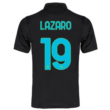 Enfant Football Maillot Valentino Lazaro #19 Noir Tenues Third 2021/22 T-Shirt