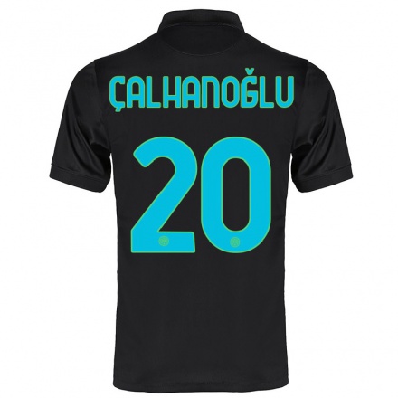 Enfant Football Maillot Hakan Calhanoglu #20 Noir Tenues Third 2021/22 T-Shirt