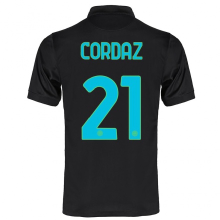 Enfant Football Maillot Alex Cordaz #21 Noir Tenues Third 2021/22 T-Shirt