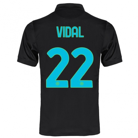 Enfant Football Maillot Arturo Vidal #22 Noir Tenues Third 2021/22 T-Shirt