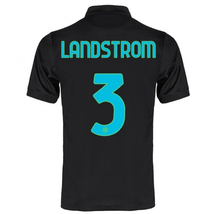 Enfant Football Maillot Elin Landstrom #3 Noir Tenues Third 2021/22 T-shirt