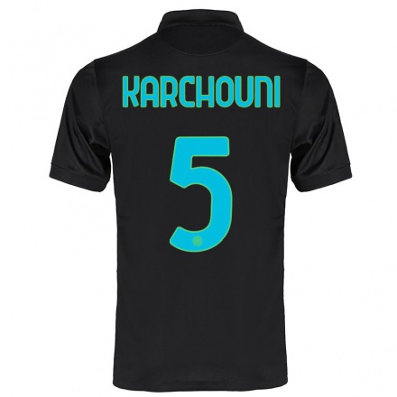 Enfant Football Maillot Ghoutia Karchouni #5 Noir Tenues Third 2021/22 T-shirt
